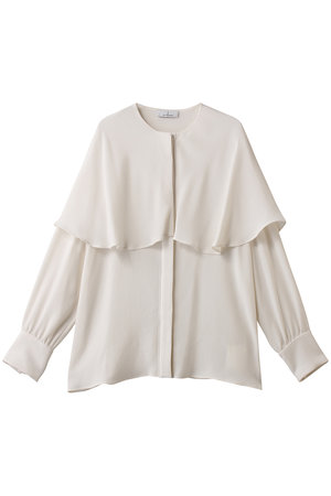 ジェイドット/j.のドレープアセテートイレギュラーヘムブラウス(110400/110403)