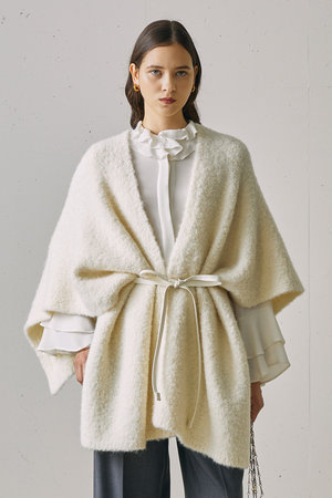 ジェイドット/j.のアルパカループヤーンストールコート(110900/110903)