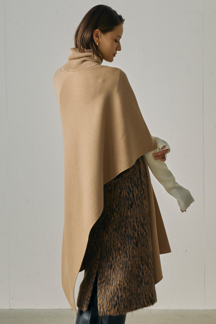 j.(ジェイドット)｜ウルトラファインメリノハイネックポンチョ