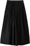 光沢タフタギャザープリーツスカート ジェイドット/j. ブラック