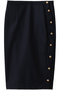 140’ｓウールサイドボタンスカート ジェイドット/j. ネイビー