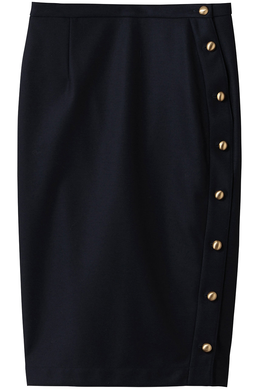 ジェイドット/j.の140’ｓウールサイドボタンスカート(ネイビー/14705-480-L)