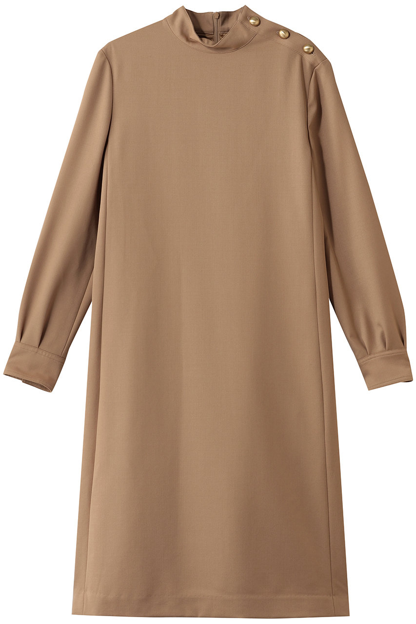 ジェイドット/j.のウールギャバ ハイネックワンピース(ベージュ/14672-130-L)