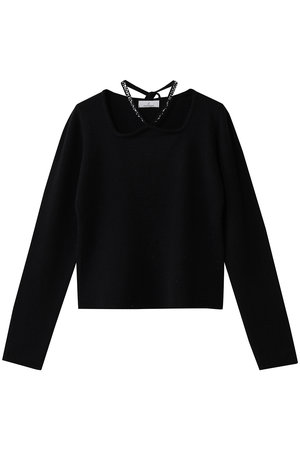 ジェイドット/j.のリュクスメリノ 2WAYビジューネックセーター(110300/110301)