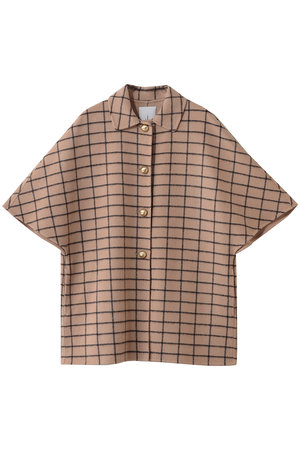 ジェイドット/j.のプレミアムウールリバー チェックポンチョコート(110900/110902)