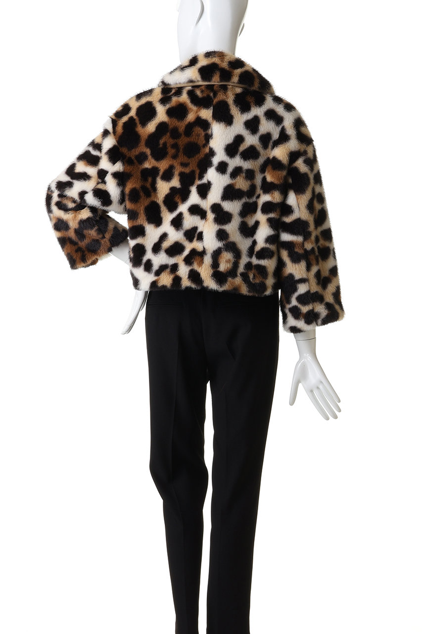 j.(ジェイドット)｜レオパードファー ジャケットコート/レオパード の
