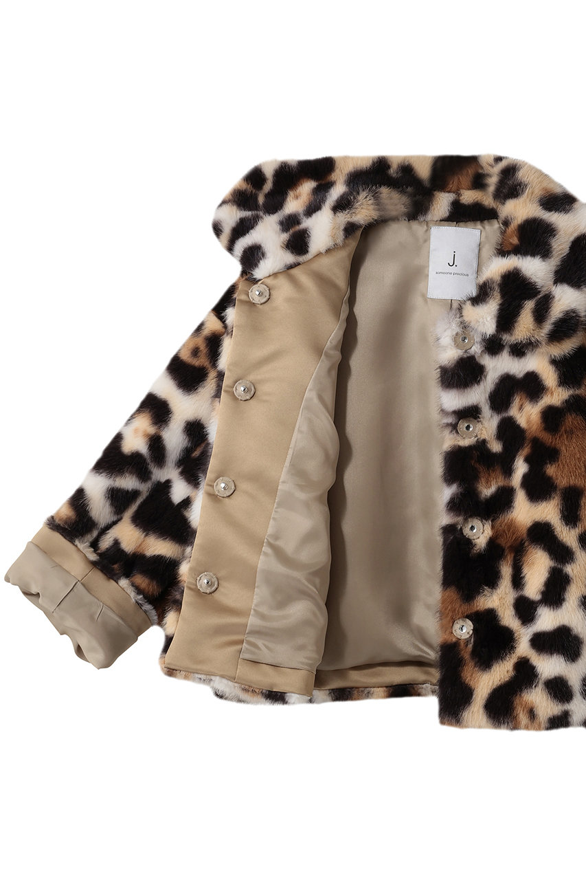 j.(ジェイドット)｜レオパードファー ジャケットコート/レオパード の
