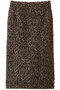 起毛ジャカード レオパード柄スカート ジェイドット/j. レオパード