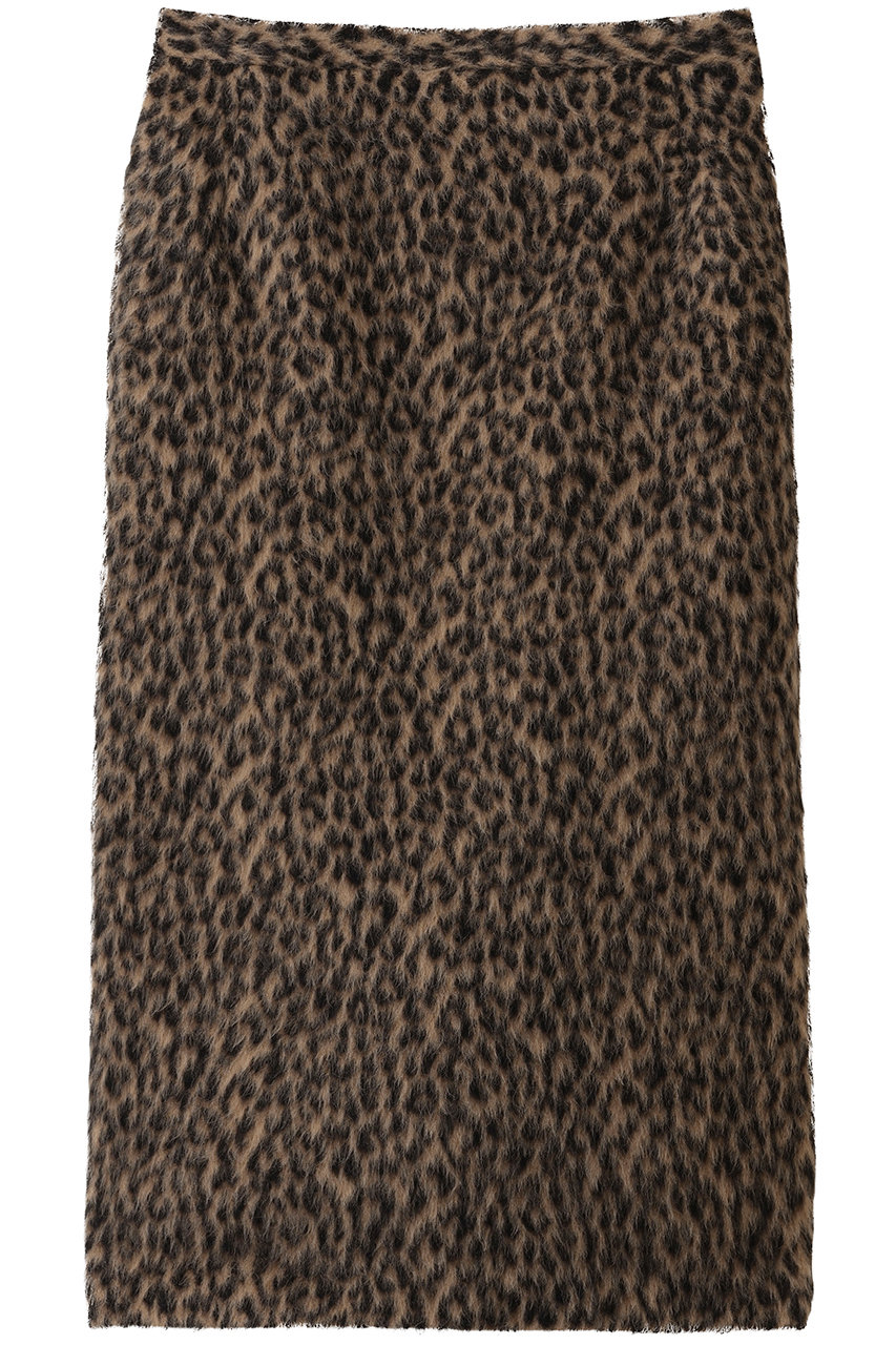 j.(ジェイドット)｜起毛ジャカード レオパード柄スカート/レオパード