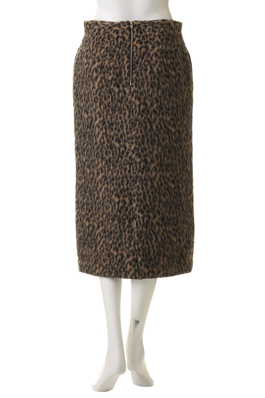 j.(ジェイドット)｜起毛ジャカード レオパード柄スカート/レオパード