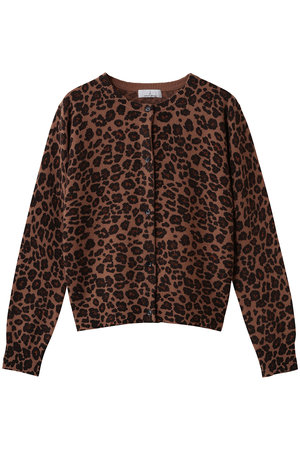 ジェイドット/j.のハイカウントメリノ レオパードカーディガン(110300/110303)