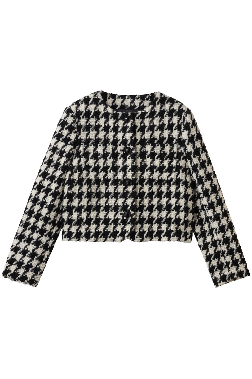 千鳥ツイード ノーカラージャケット