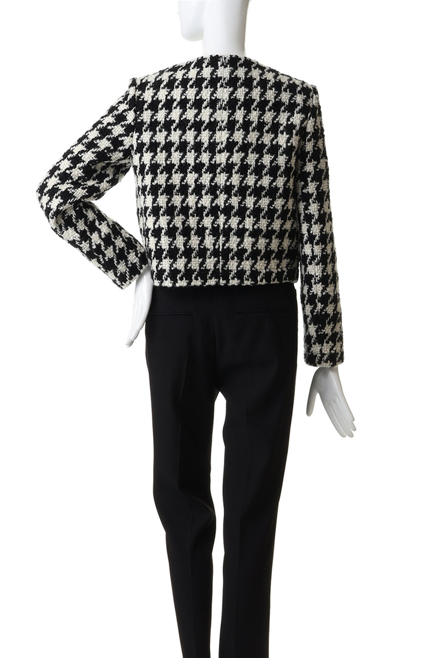 j.(ジェイドット)｜千鳥ツイード ノーカラージャケット/チドリ の通販