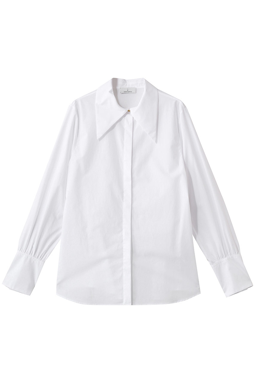 ジェイドット/j.の高密度コットン ビッグカラードレスシャツ(ホワイト/14682-420-L)