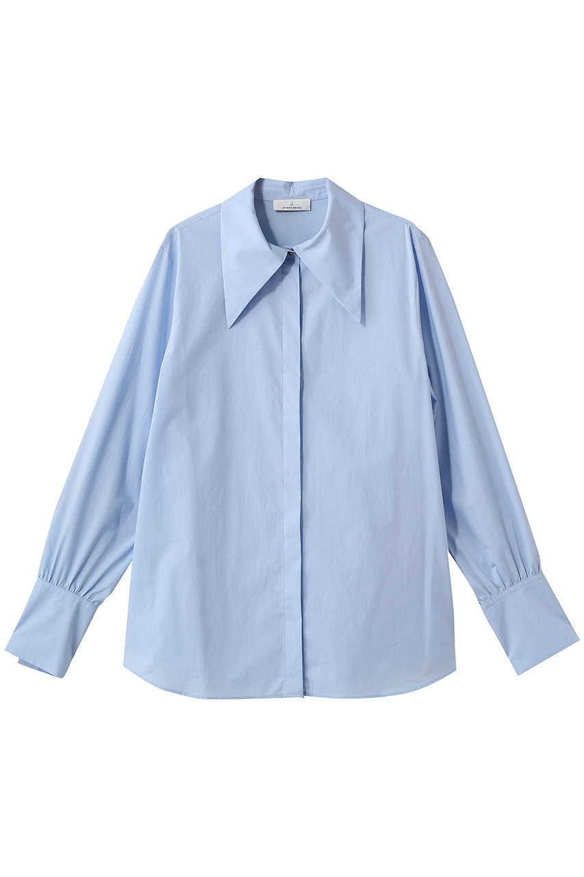 ジェイドット/j.の高密度コットン ビッグカラードレスシャツ(サックス/14682-420-L)