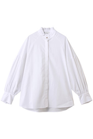 ジェイドット/j.のタイプライター スタンドフリルブラウス