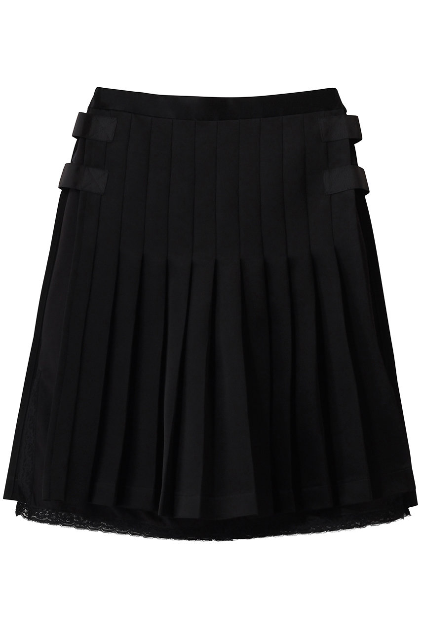 ジェイドット/j.のダブルサテン レイヤードプリーツスカート(ブラック/14818-090-L)