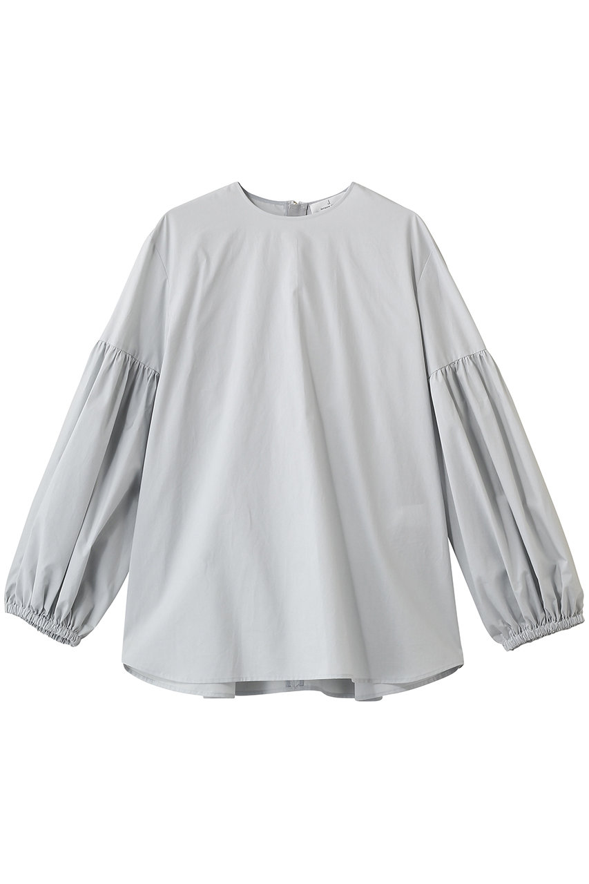 ジェイドット/j.の高密度タイプライター パフ袖ブラウス(グレー/14813-050-L)