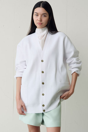 ジェイドット/j.のストレッチニット Vネックカーディガン(110300/110303)