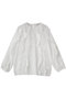 強撚オーガンジー フリルブラウス ジェイドット/j. ホワイト