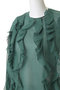 強撚オーガンジー フリルブラウス ジェイドット/j.