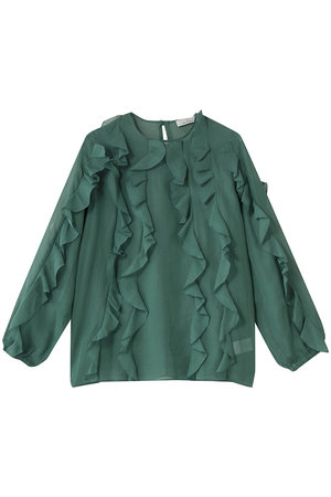 ジェイドット/j.の強撚オーガンジー フリルブラウス(110400/110403)