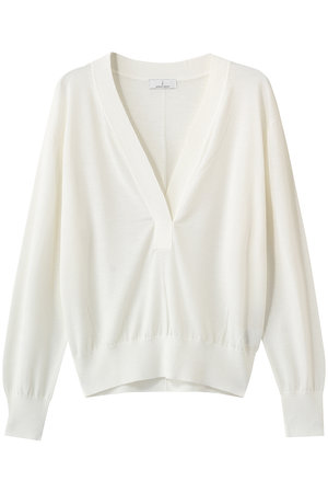 ジェイドット/j.のドレープウール 深Vネックセーター