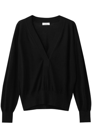 ジェイドット/j.のドレープウール 深Vネックセーター