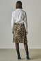 レオパードプリントプリーツミディスカート ジェイドット/j.