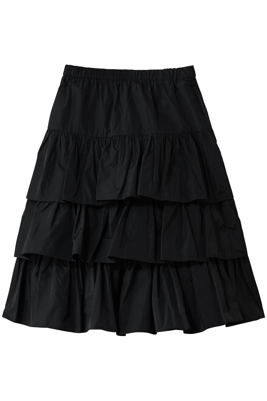 ジェイドット/j.のシルクタフタティアードスカート(ブラック/14698-090-L)