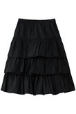 シルクタフタティアードスカート