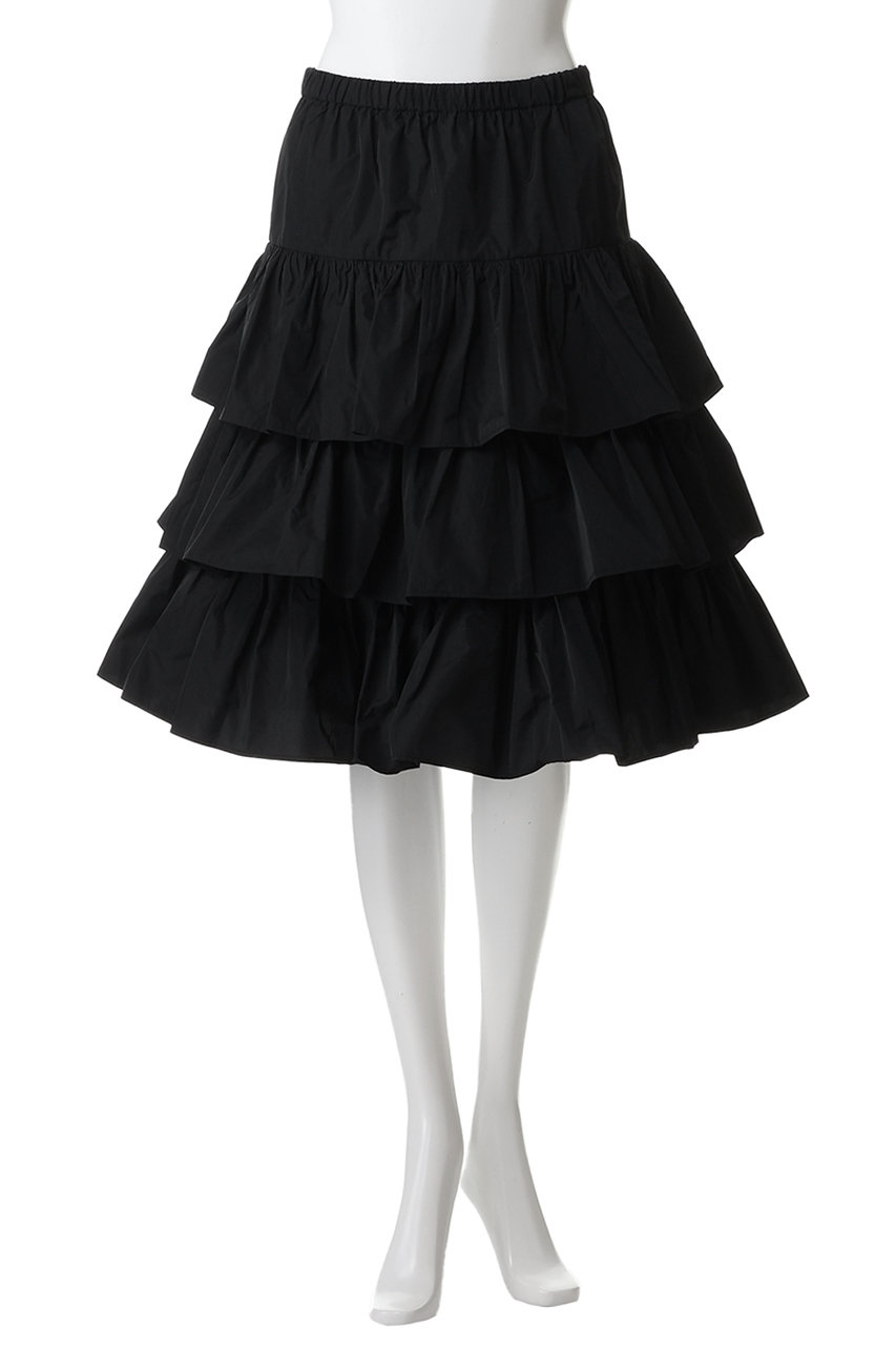 プラダ PRADA レディース 総柄刺繍 膝丈 シルク混 スカート プラダ