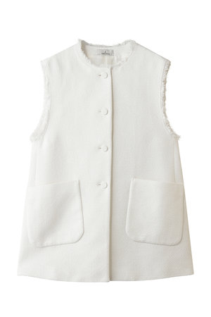 ジェイドット/j.のコットン混ツイード ボタンジレ(110800/110806)