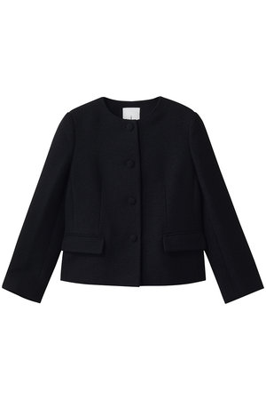 ジェイドット/j.のコットン混ツイード ノーカラージャケット(110800/110801)