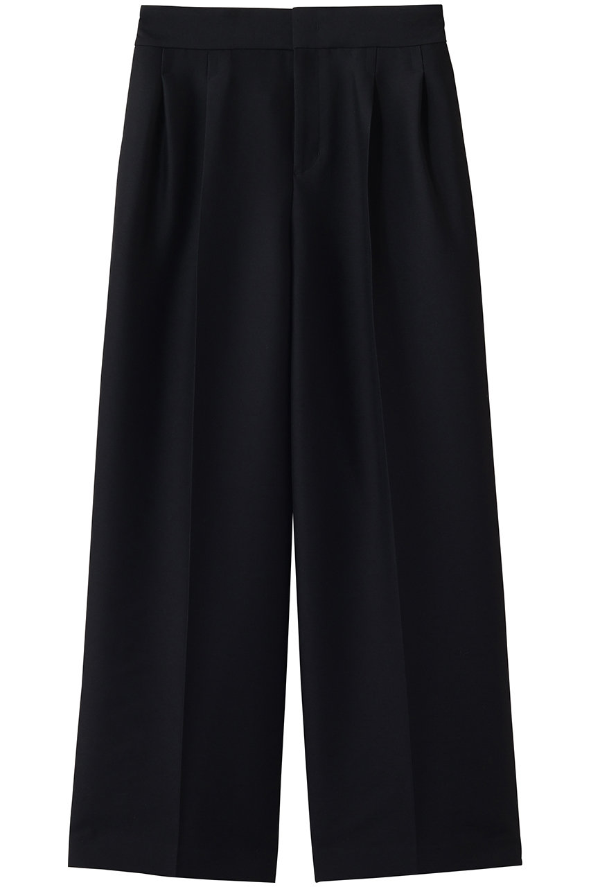 ジェイドット/j.のシルキーダブルフェイス タックワイドパンツ(ブラック/14791-517-L)