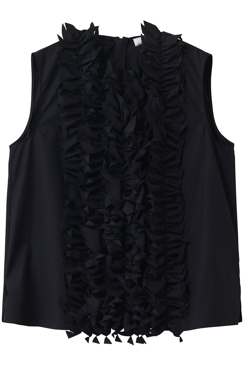 ジェイドット/j.の高密度タイプライター フリルデコブラウス(ブラック/14807-090-M)