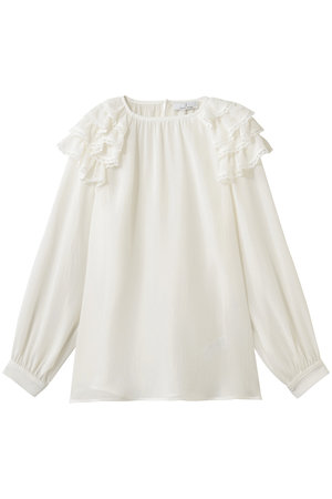 ジェイドット/j.のシアージョーゼット ショルダーフリルブラウス(110400/110403)