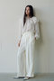 シアージョーゼット ショルダーフリルブラウス ジェイドット/j.