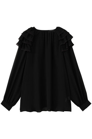 ジェイドット/j.のシアージョーゼット ショルダーフリルブラウス(110400/110403)