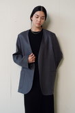 オックスリネン ノーカラージャケット