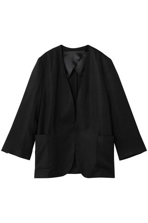 ジェイドット/j.のオックスリネン ノーカラージャケット(110800/110801)