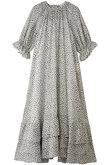 シフォンジョーゼット プリントワンピース