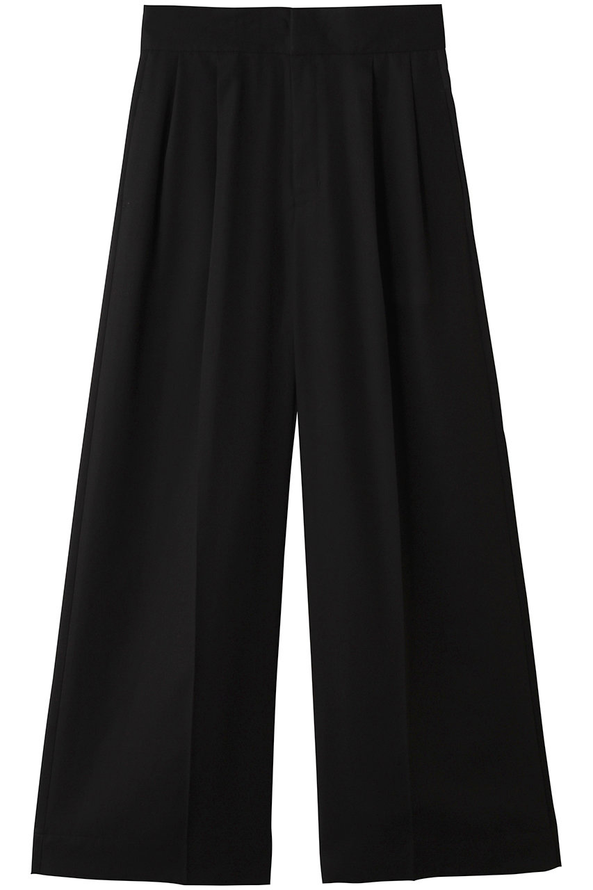 ジェイドット/j.の強撚コットン サイド切り替えワイドパンツ(ブラック/14795-090-L)