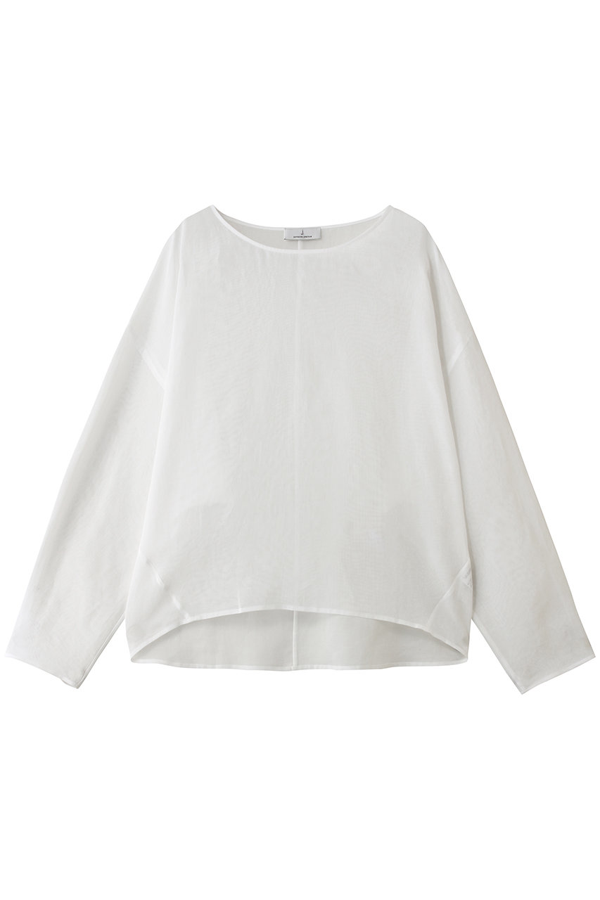 ジェイドット/j.の強撚オーガンジー Tブラウス(ホワイト/14804-400-L)