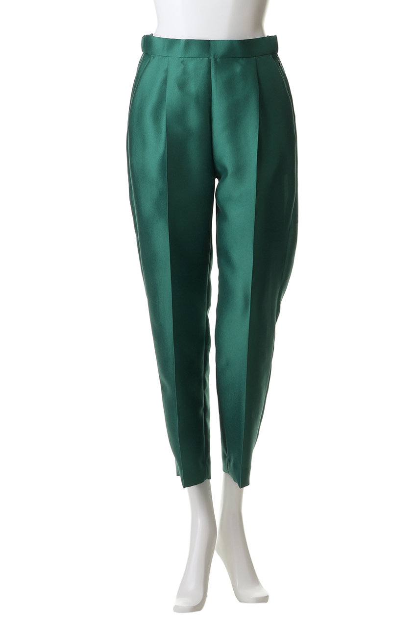 JIL SANDER デヴォレ加工　ライトグリーン ハイネック 半袖　緑　34 j.(ジェイドット)｜オクタダブルクロス カーブテーパードパンツ