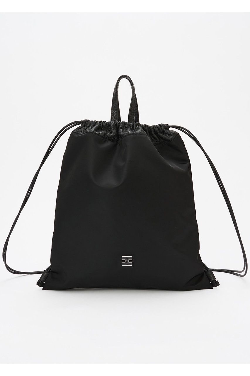 IACUCCI アーゴ ナップサック NYLON/CERVO (ブラック, F) イアクッチ ELLE SHOP IACUCCI アーゴ ナップサック NYLON/CERVO (ブラック, F) イアクッチ ELLE SHOP