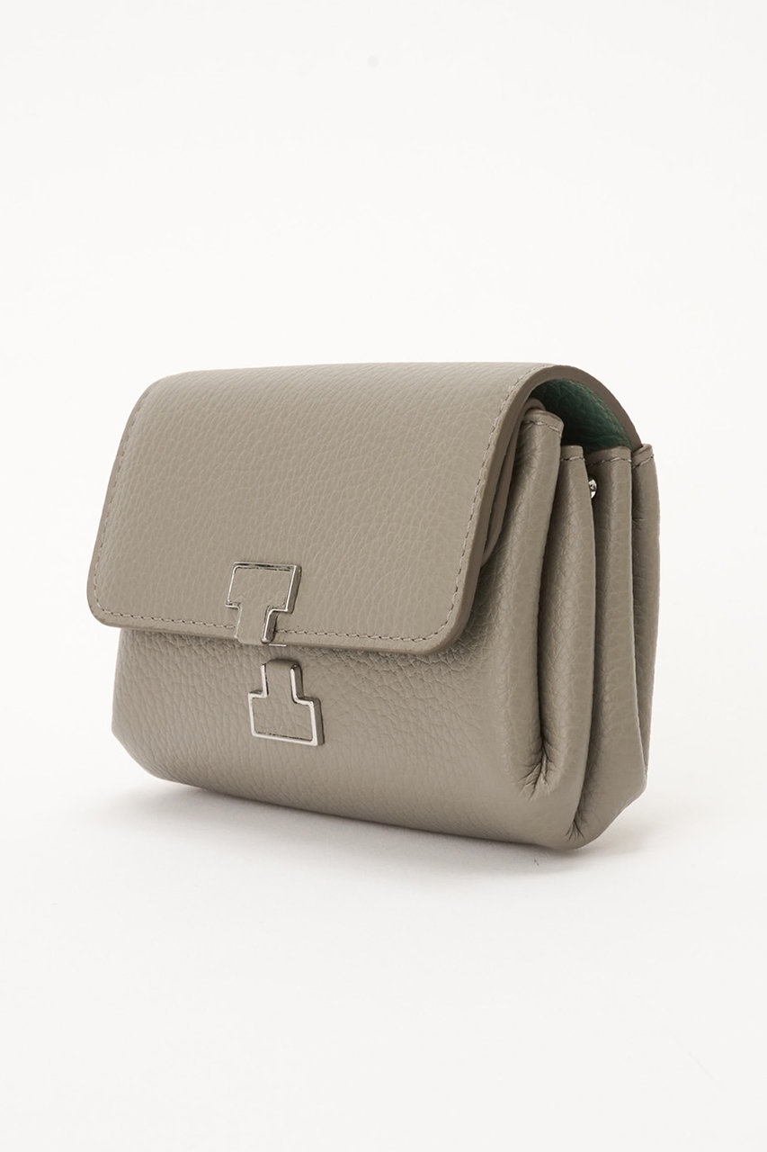 イアクッチ ショルダーバッグ アバ ウォレット レザー シボ グレージュ IACUCCI(イアクッチ)｜【バイカラー】アバ ウォレット CERVO