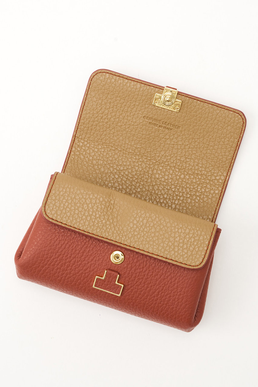 IACUCCI 【バイカラー】アバ ウォレット CERVO (レッド, F) イアクッチ ELLE SHOP