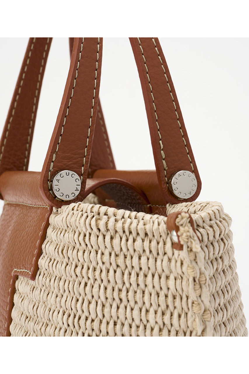 イアクッチ　ソルベット　M べージュ×ブラウン ソルベット M NYLON/RUGA・CERVO（トートバッグ）｜IACUCCI