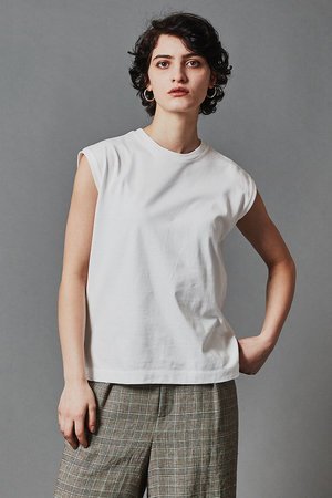 オブリオ/AUBRIOTのプレミアムコットン テンジク フレンチスリーブTシャツ(110100/110102)